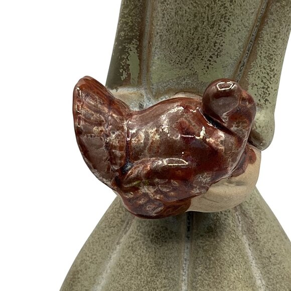 Vintage 70s Handcrafted Pottery Pilgrim Figurine Turkey Thanksgiving Centerpiece - Picture 3 of 9